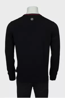 Men's black sweatshirt with skull print