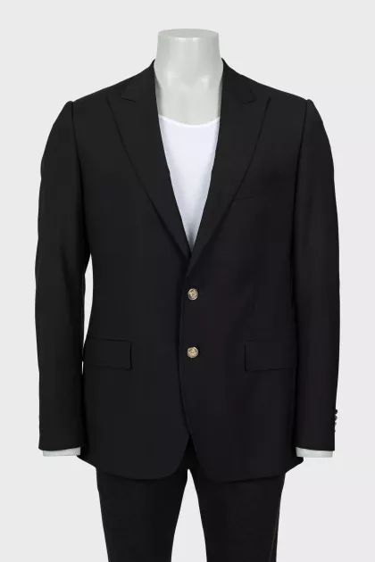 Slim fit men's wool jacket