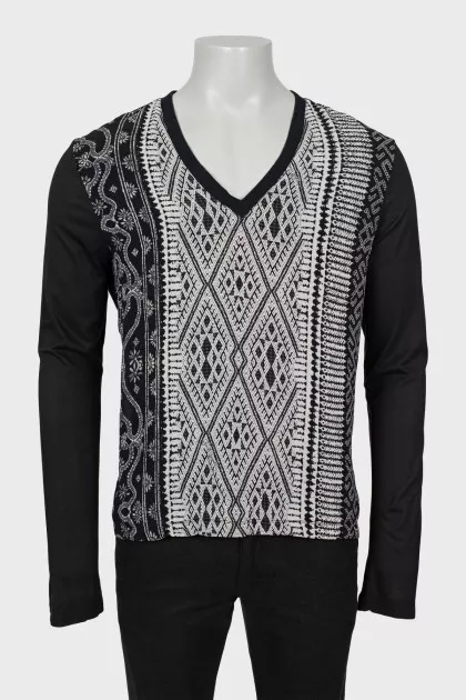 Men's pullover in abstract print