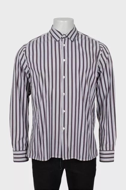 Men's combined striped shirt