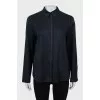 Blue straight fit shirt