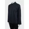 Blue straight fit shirt