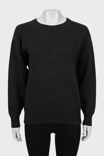Green knitted sweater
