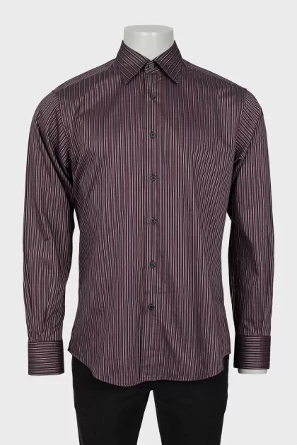 Men's fitted striped shirt
