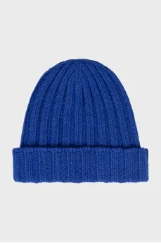 Men's blue knitted hat