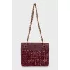 Leather shoulder bag with signature logo