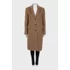 Brown single-breasted coat