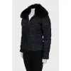 Jacket with drapery and fur