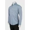 Men's blue fitted shirt