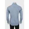 Men's blue fitted shirt
