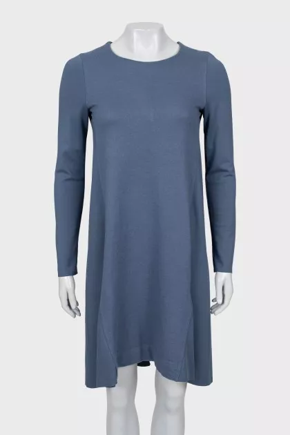 Blue A-line dress
