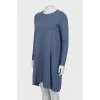 Blue A-line dress
