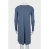 Blue A-line dress