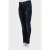 Dark blue ripped jeans