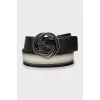 Belt with silver buckle