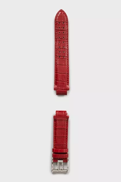Leather watch strap