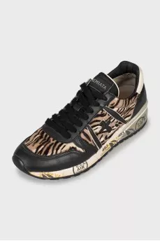 Animal print sneakers