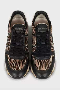 Animal print sneakers
