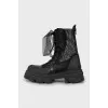 Mesh boots with chunky soles