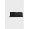 Leather clutch with zipper