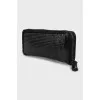 Leather clutch with zipper