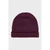 Men's purple wool hat