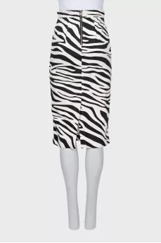 Animal print skirt with slit