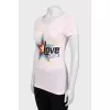 Slim fit T-shirt with tag