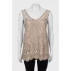Lace tank top with tag