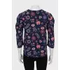 V-neck silk blouse