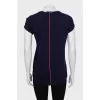Silk T-shirt long at the back