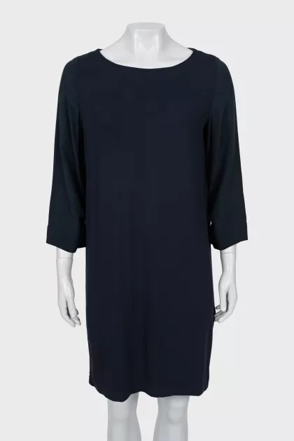 Shift dress in dark blue