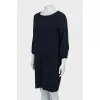 Shift dress in dark blue