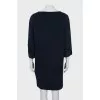 Shift dress in dark blue