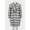 Printed dress with ruffles