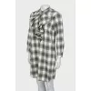 Printed dress with ruffles