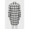Printed dress with ruffles