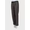 Wool trousers in fine print