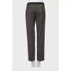 Wool trousers in fine print
