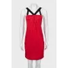 Red mini dress with pockets