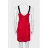 Red mini dress with pockets