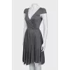 Gray dress with V-neck