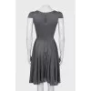 Gray dress with V-neck