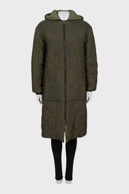 Green reversible down jacket