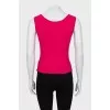 Pink draped tank top