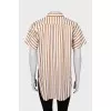 Striped shirt with slits on the sides