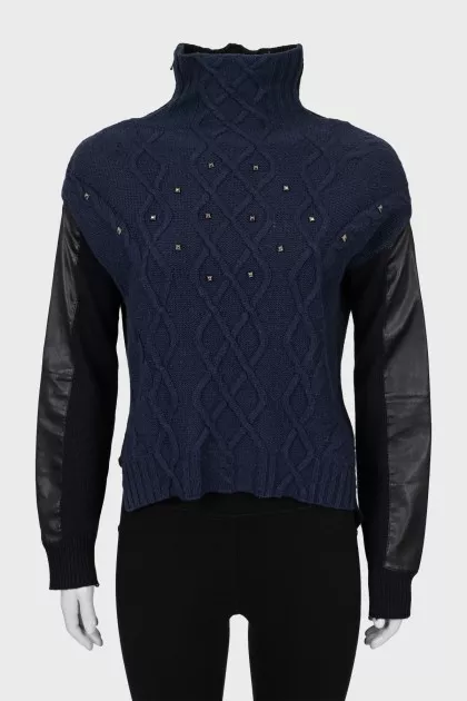 Mixed color knitted sweater