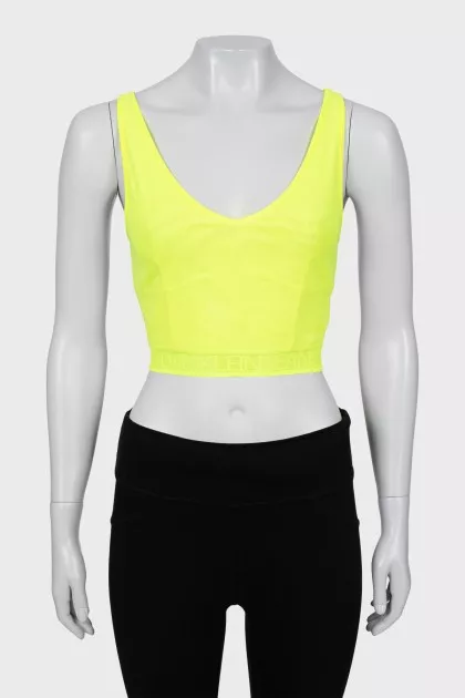 Yellow sports top