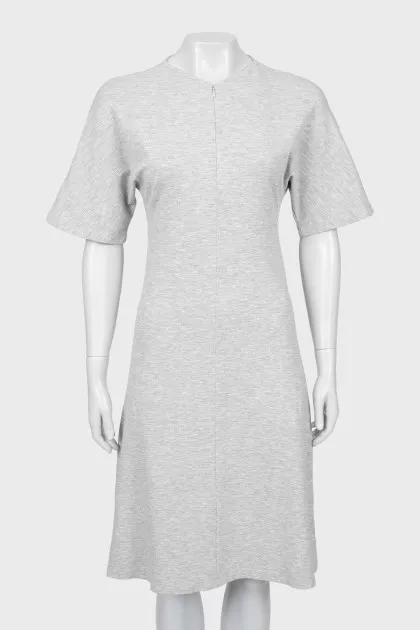 Gray fitted dress