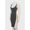 Two-tone fitted dress